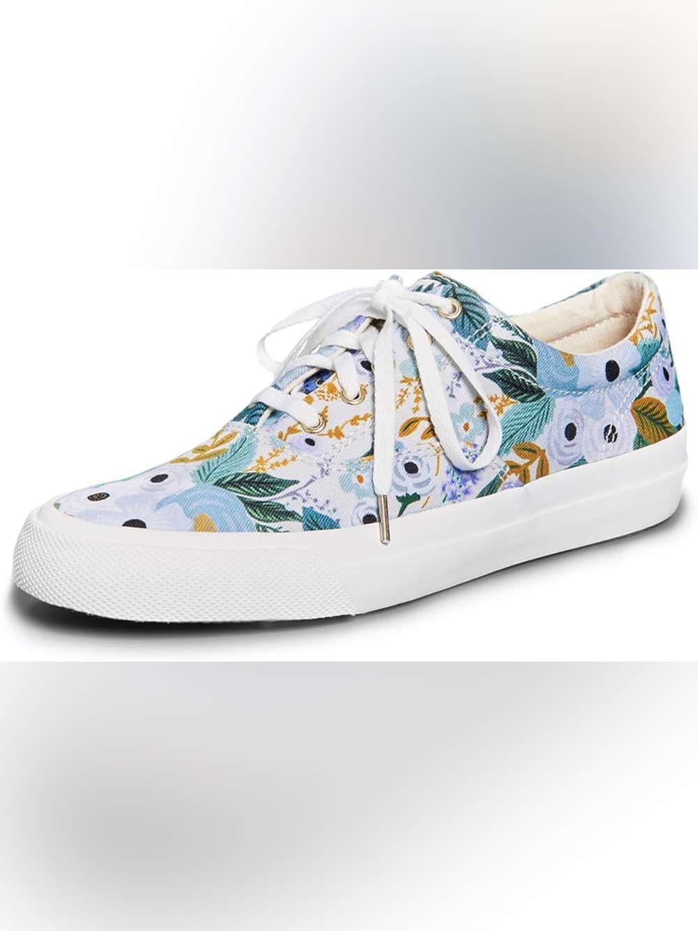 EUC Keds x Rifle Paper Co. Anchor Sneakers in Garden Party Grey - Picture 2 of 10